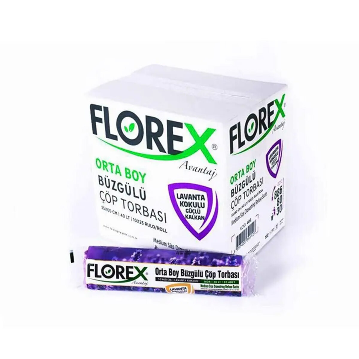 FLOREX-403 AVANTAJ ( LAVANTA KOKULU ) ( BÜZGÜLÜ ) ( ORTA ) ( 10PCS ) 55X60CM ÇÖP TORBA*25=K FLOREX-403 AVANTAJ ( LAVANTA KOKULU ) ( BÜZGÜLÜ ) ( ORTA ) ( 10PCS ) 55X60CM ÇÖP TORBA*25=K