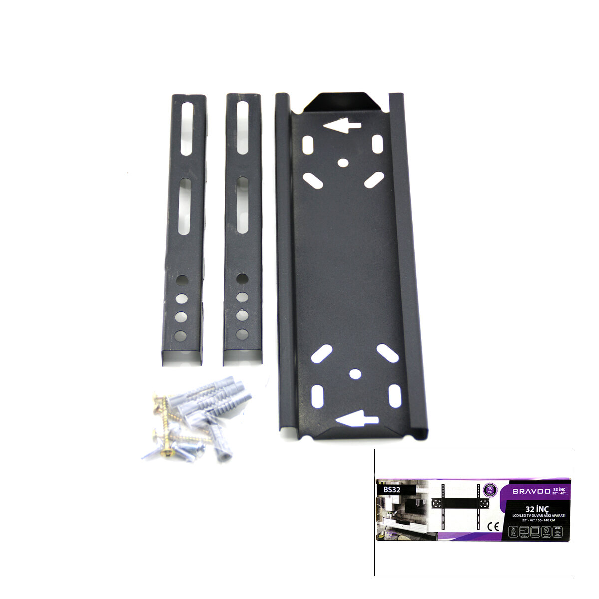 BRAVOO BS-32 ( 32" & 22" - 44" ) LCD LED SABİT TV ASKI APARATI 56X140CM*50