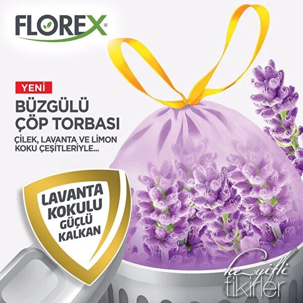 FLOREX-503 AVANTAJ ( LAVANTA KOKULU ) ( BÜZGÜLÜ ) ( BÜYÜK ) ( 10PCS ) 65X70CM ÇÖP TORBA*25=K