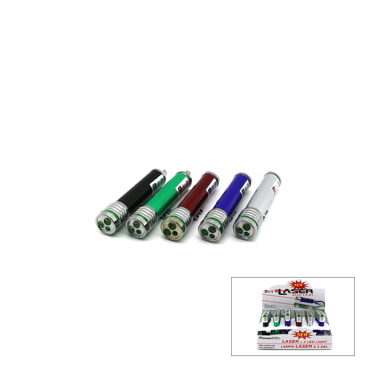 GOLD-POLİCE GP-001 ( 3İN1 BAŞLI ) LASER & LED LIGHT (RENKLİ LAZER) ( ANAHTARLIK KANCALI )*24X50