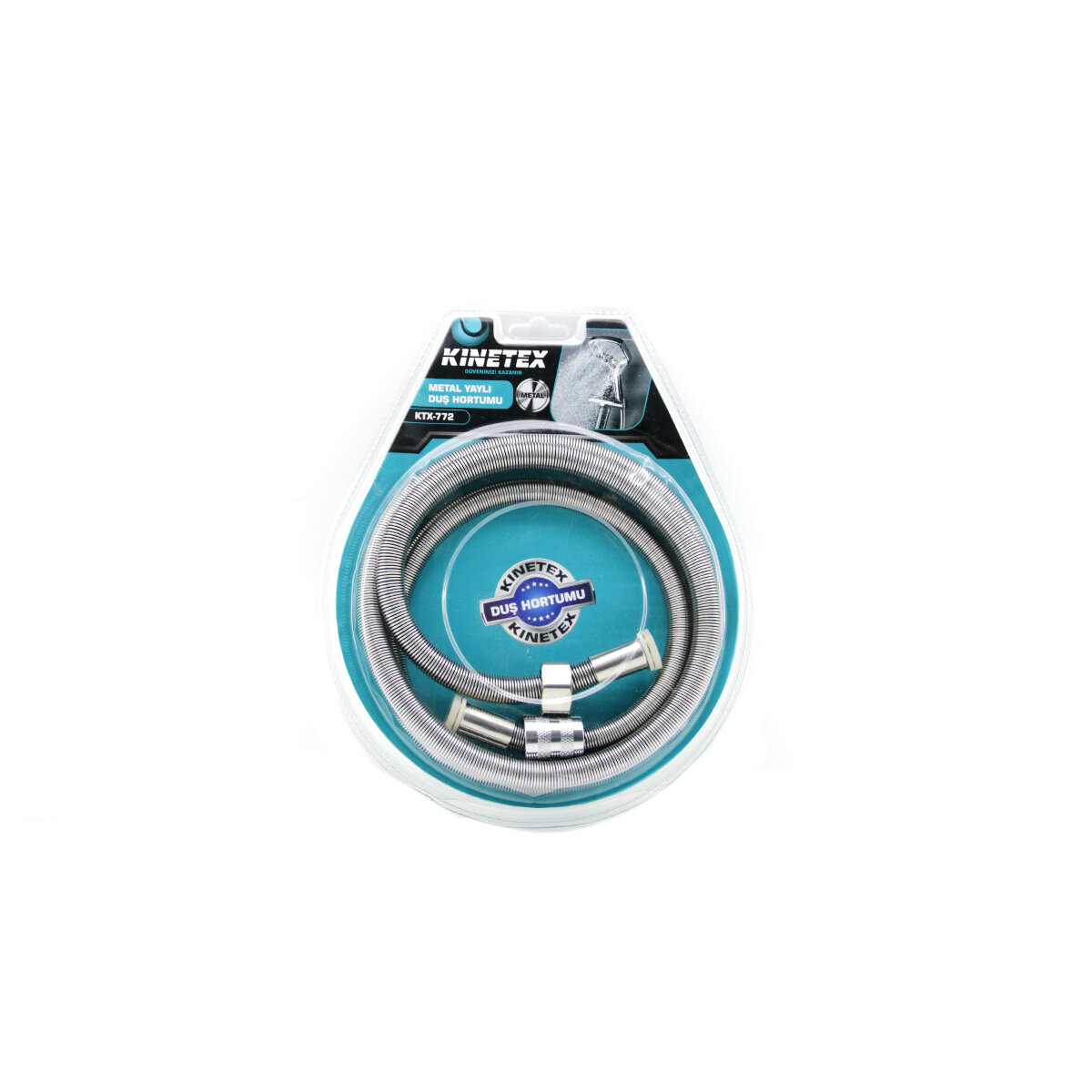 KINETEX KTX-772 ( VAKUMLU ) ( METAL YAYLI ) DUŞ HORTUMU VAKUMLU 150CM*72