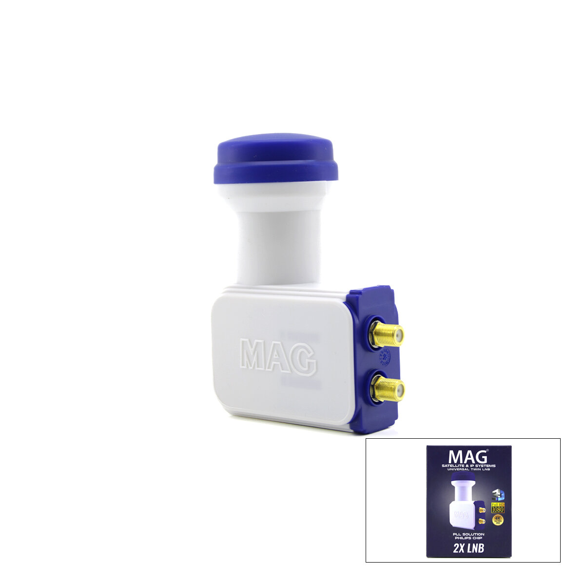 MAG ( 2Lİ ) UYDU ( LNB ) UNIVERSAL TWIN ( FULL HD & 3D & 0.1dB )*50