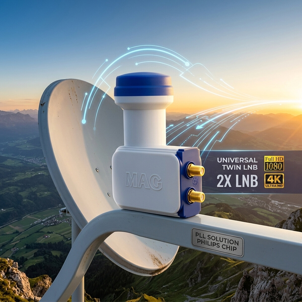 MAG ( 2Lİ ) UYDU ( LNB ) UNIVERSAL TWIN ( FULL HD & 3D & 0.1dB )*50 MAG ( 2Lİ ) UYDU ( LNB ) UNIVERSAL TWIN ( FULL HD & 3D & 0.1dB )*50