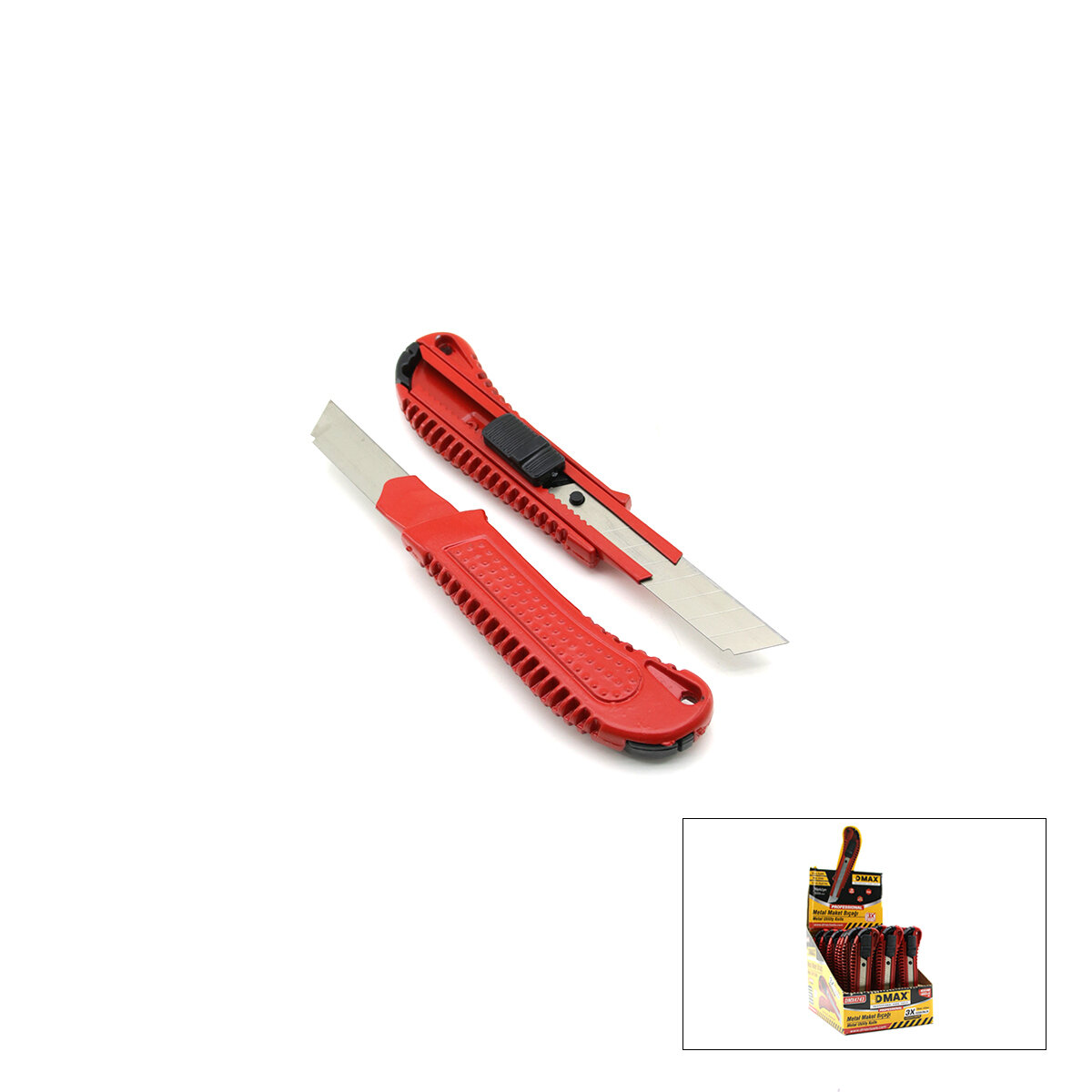 DMAX-4743 ( BÜYÜK ) ( METAL ) FALÇATA MAKET BIÇAK ( 18MM BIÇAKLI & 0.5MM BIÇAK UCU )*24X12