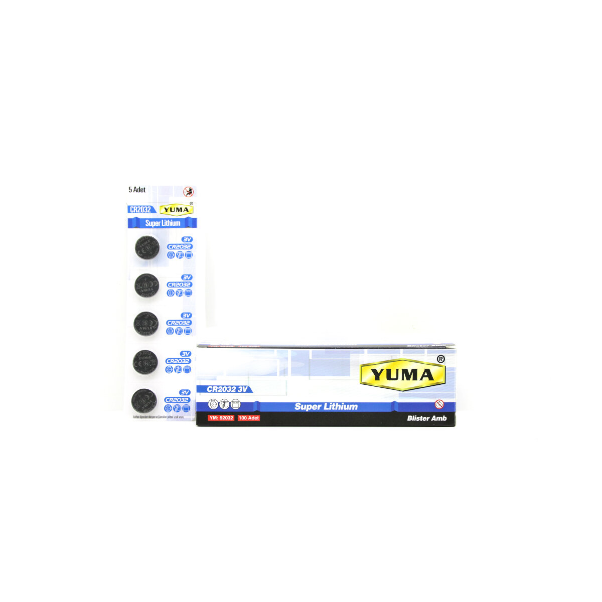 YUMA YM-92032 CR-2032 ( PARA PİL ) ( LİTYUM ) ( 3V ) ( 5Lİ KART )*400
