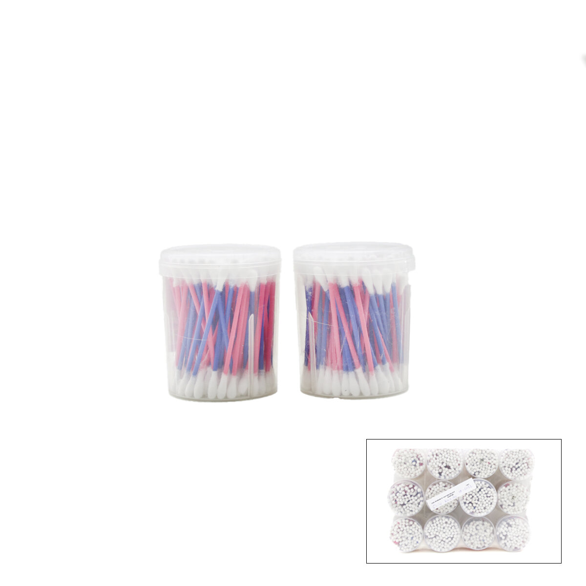 ELİSE FAMİLY ( KÜÇÜK BOY ) ( 100PCS ) KULAK ÇÖPÜ ( PAMUKLU ÇUBUK ) ( YUVARLAK KUTU )*12X24