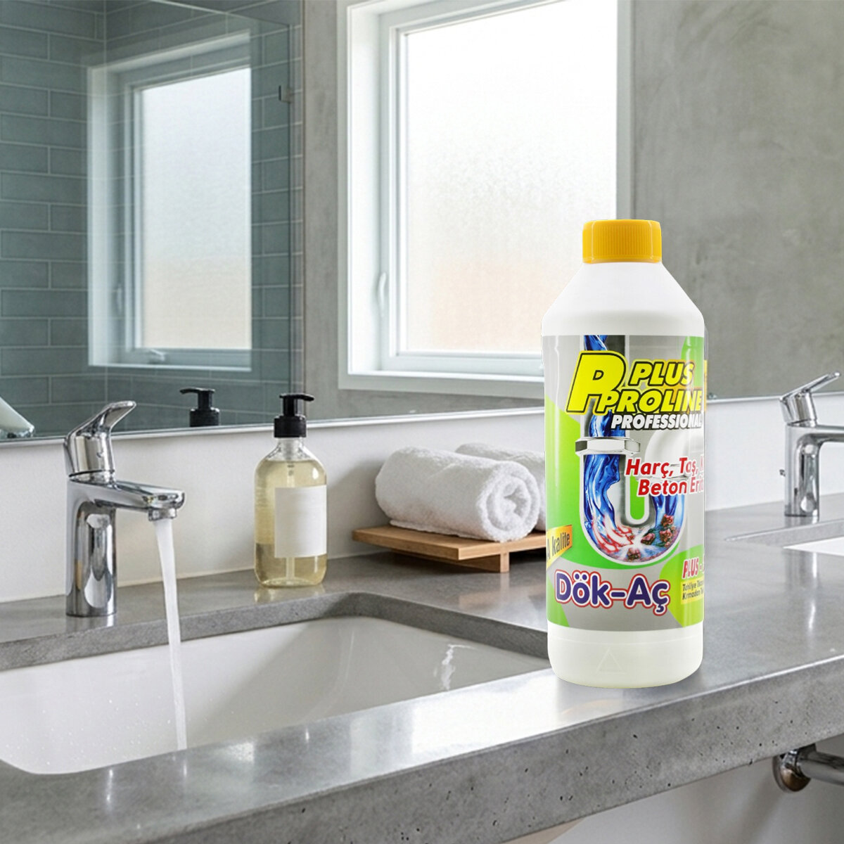 PLUS PROLINE ( 1.000GR ) ( BETON & KUM ) DÖK-AÇ SIVI LAVABO AÇAR*12=K