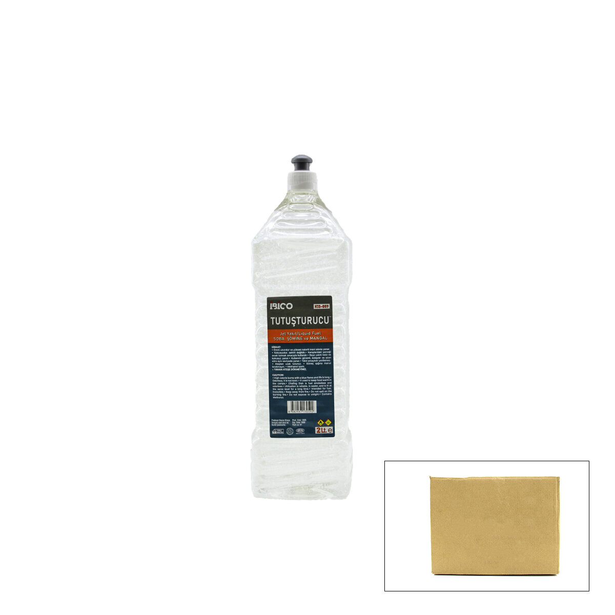 İBİCO K13-059 ( 2LT ) ÇOK AMAÇLI JEL YAKIT ( TUTUŞTURUCU ) ( SOBA & ŞÖMİNE & MANGAL )*12=K