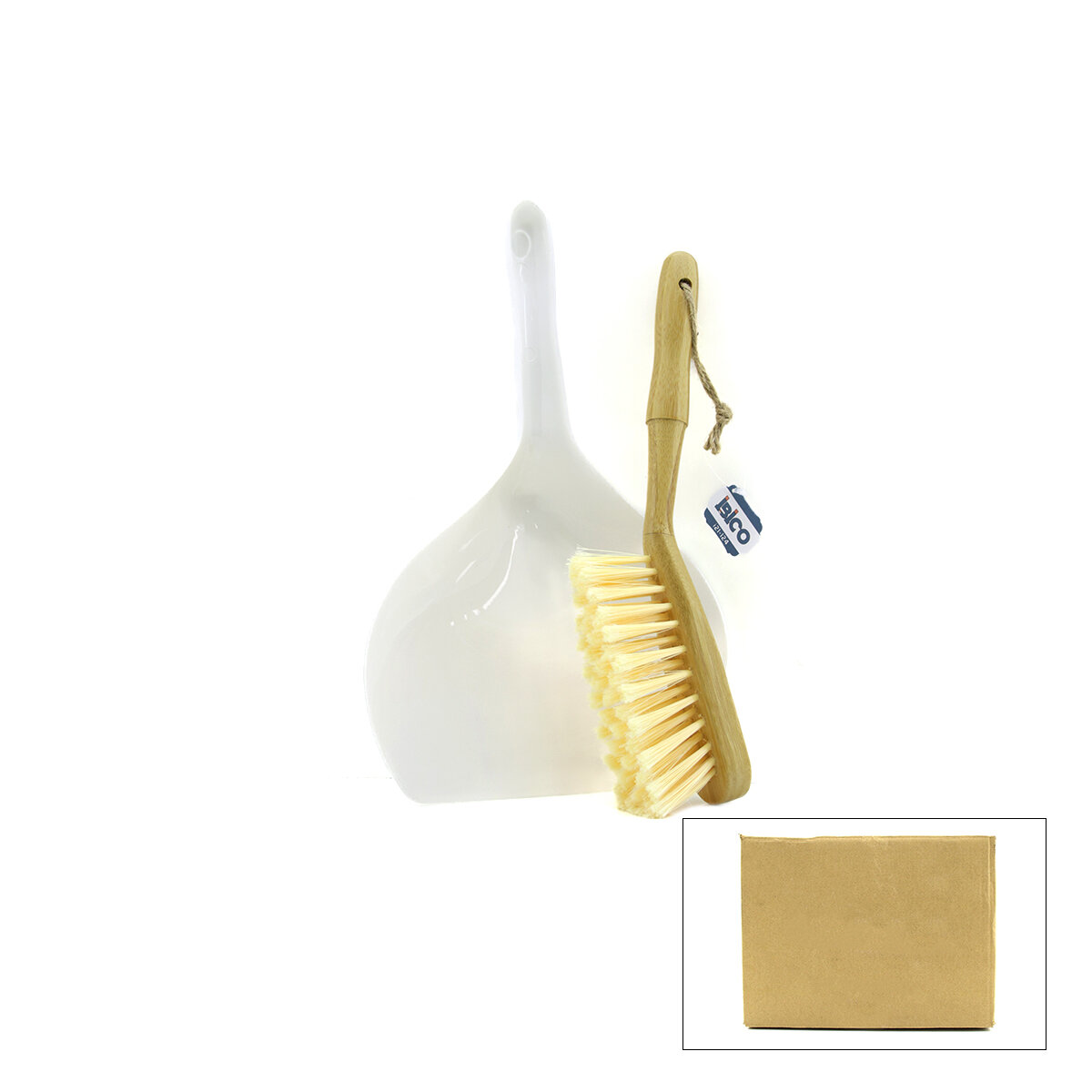 İBİCO İ21-124 ( 2PCS ) ( GENİŞ ) FARAŞLI & TEMİZLİK EL FIRÇA SETİ ( AHŞAP SAPLI & PLASTİK ) ( 33CMX22CM )*24X2