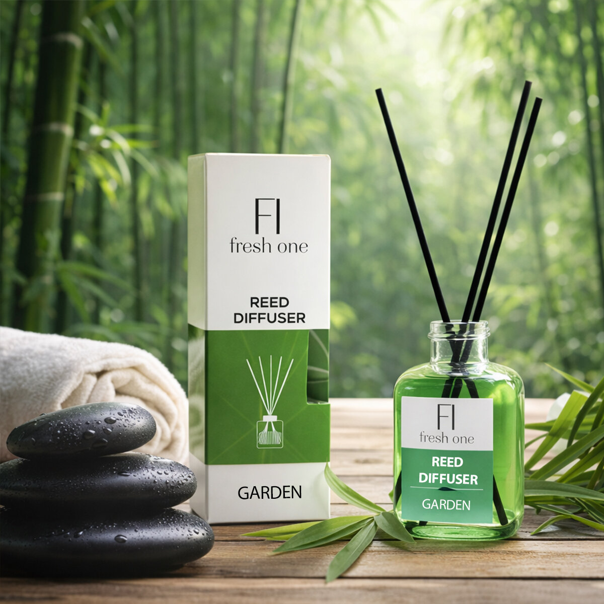 FRESH ONE ( 110ML )  BAMBU ORTAM KOKUSU ( PLASTİK ŞİŞE ) ( GARDEN & LAVANDER & BABY POWDER & AFRİCAN MANGO )*24=K