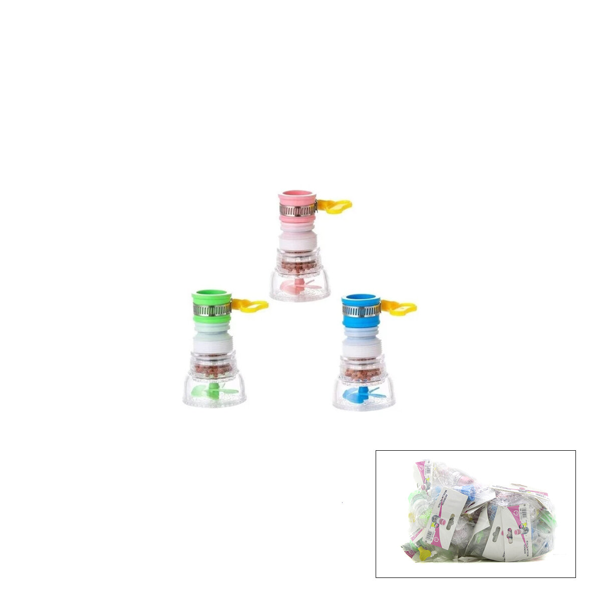 İBİCO NO-485 (360° KÖRÜKLÜ) (TAŞ FİLTRELİ & TASARRUFLU & PERVANELİ) MUSLUK UCU PERLATÖR 16-26MM*20X25