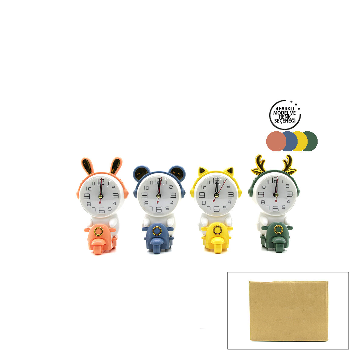 GALAXY-2326 ( MOTORSİKLET ) ÇOCUK MASA SAAT ( PLASTİK KASA RENKLİ )*24X2