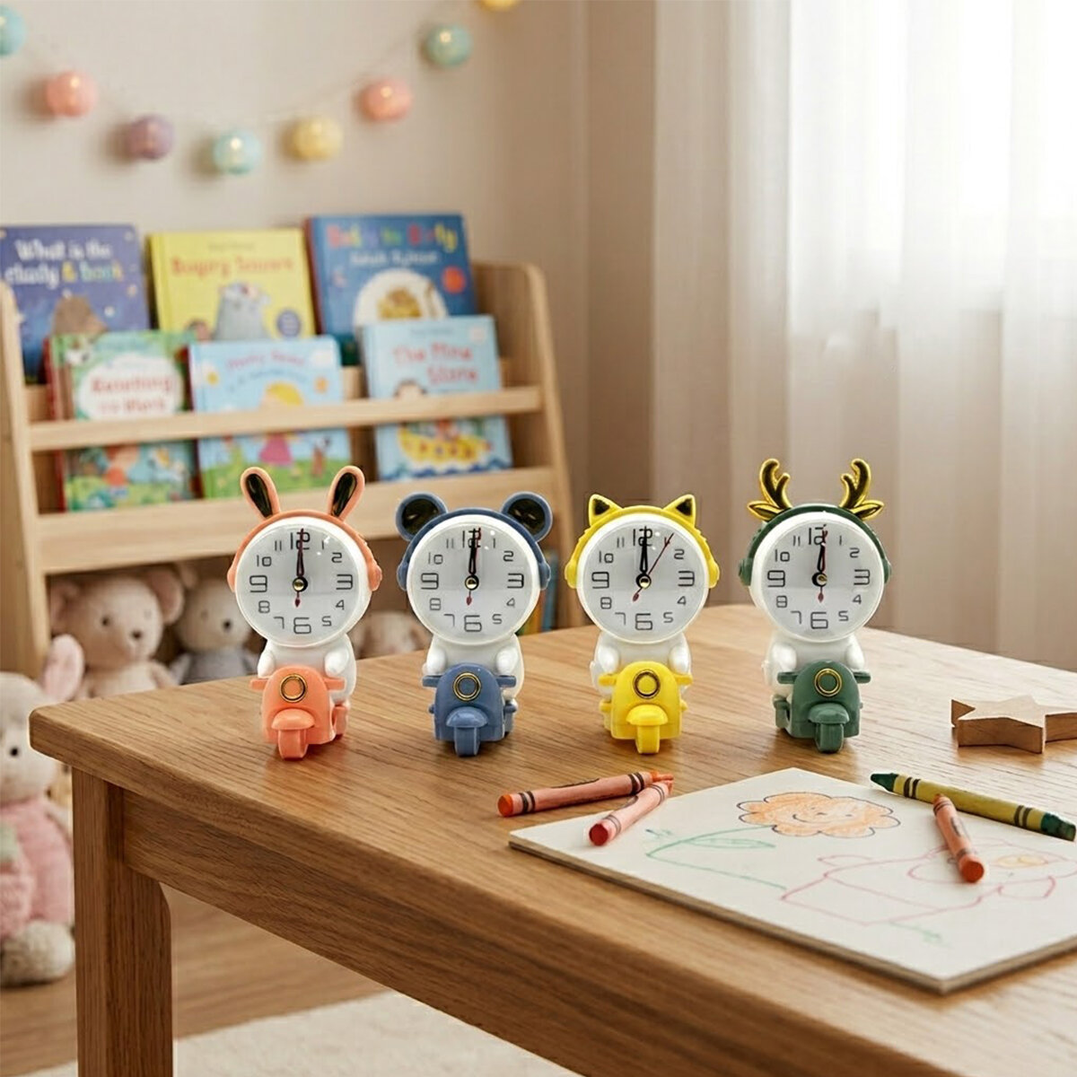 GALAXY-2326 ( MOTORSİKLET ) ÇOCUK MASA SAAT ( PLASTİK KASA RENKLİ )*24X2