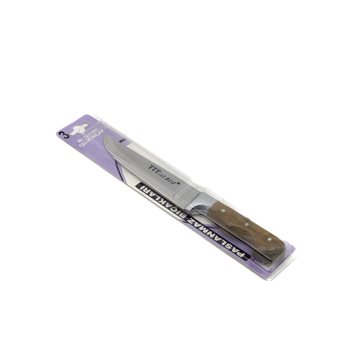 LAZ REİS KASAP-3 ( NO-3 ) ( KASAP ) ET BIÇAK & KURBAN ( BİLEZİKLİ & AHŞAP SAPLI )*200