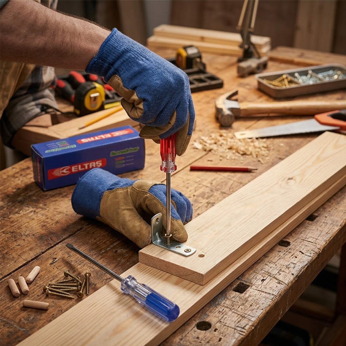 ELTAŞ LRD-159 RİKO ( RENKLİ ) ( 2İN1=ÇİFT TARAFLI UÇ ) TORNAVİDA ( YILDIZ - DÜZ )*24X10