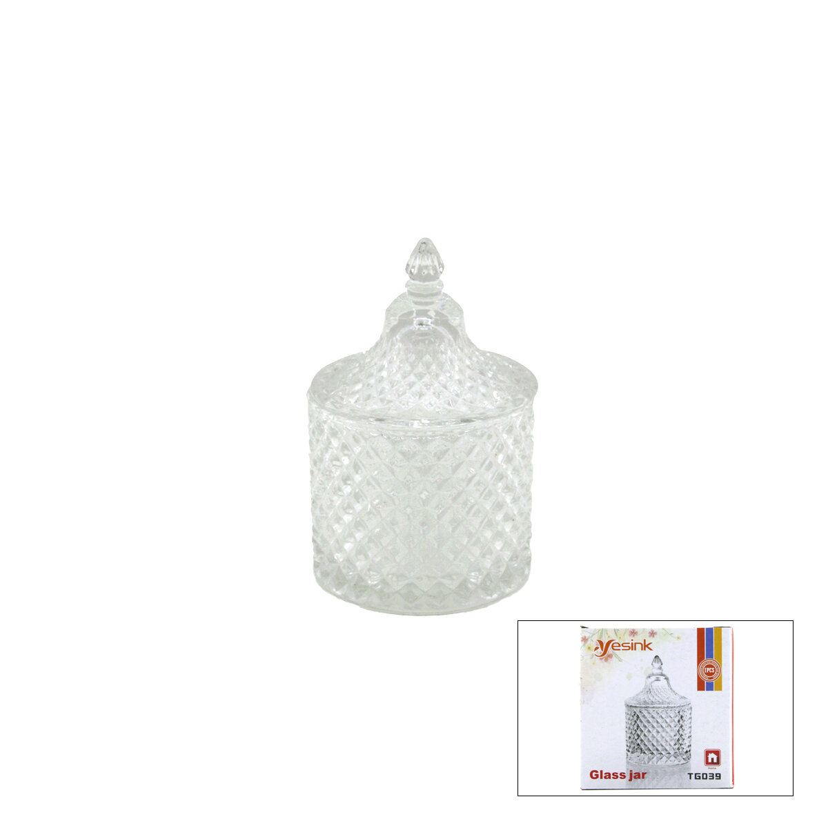 YESİNK GLASS JAR TG-039 CAM LOKUMLUK & ŞEKERLİK*96