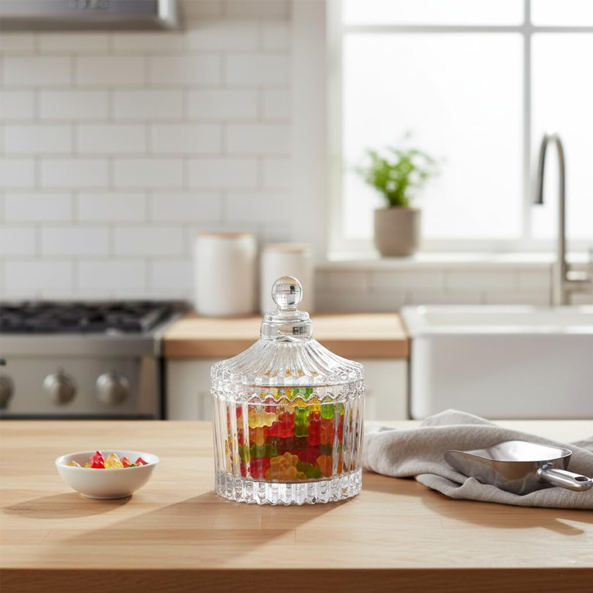 GLASS JAR TG-025-1 CAM LOKUMLUK & ŞEKERLİK*96