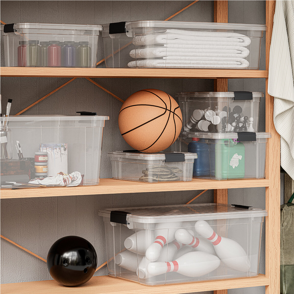 DÜNYA DP-33102-102 ( 2.2LT ) ( ŞEFFAF ) ÇOK AMAÇLI SAKLAMA KUTUSU & ORGANİZER ( KİLİTLİ KAPAK ) ( 248X170X80MM )*24=K