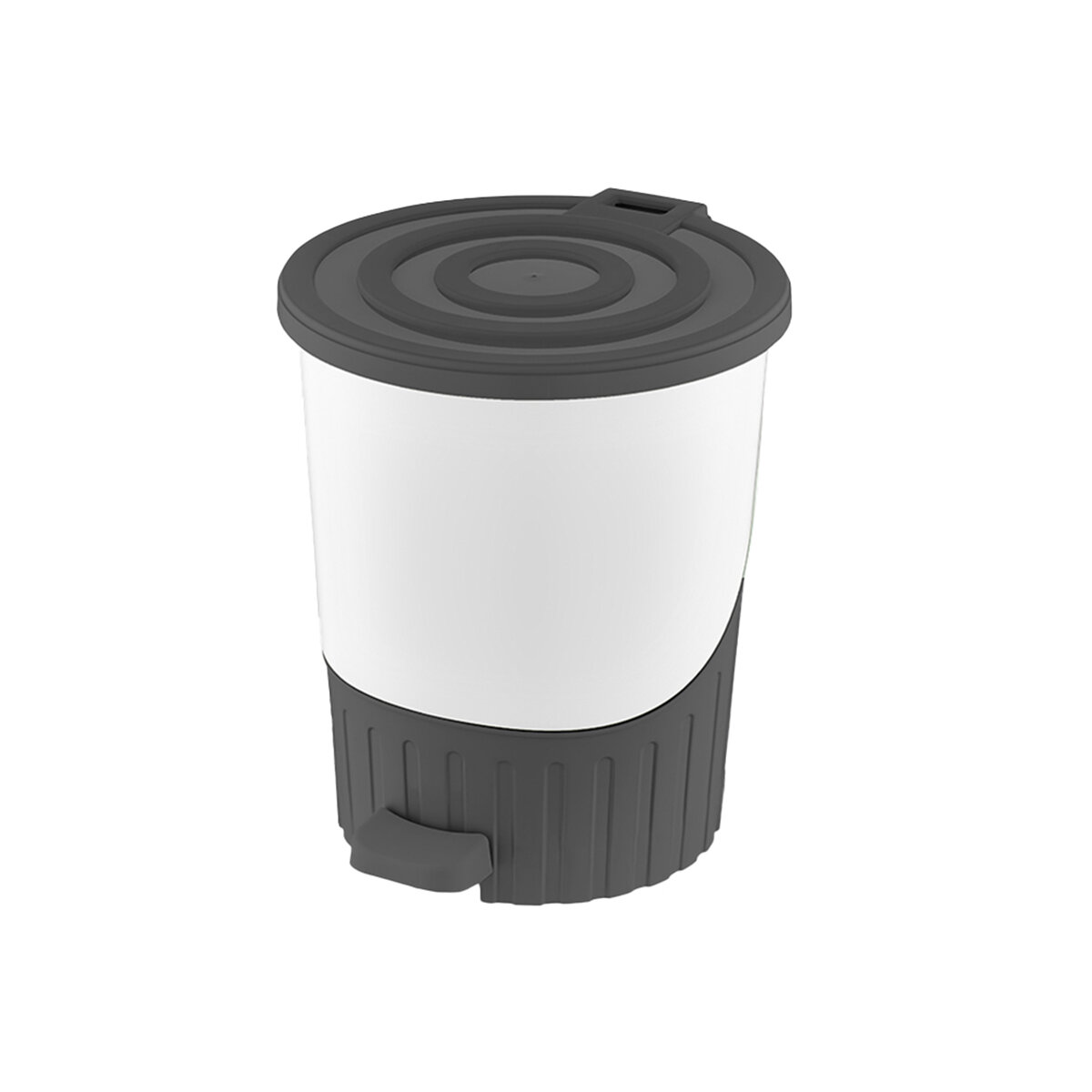 DÜNYA-01071-413 ( ANTRASİT GRİ ) PASTEL - ( LÜX ) ( 26LT ) ( PEDALLI ) ÇÖP KOVASI PLASTİK ( 380X343X398MM )*4=K