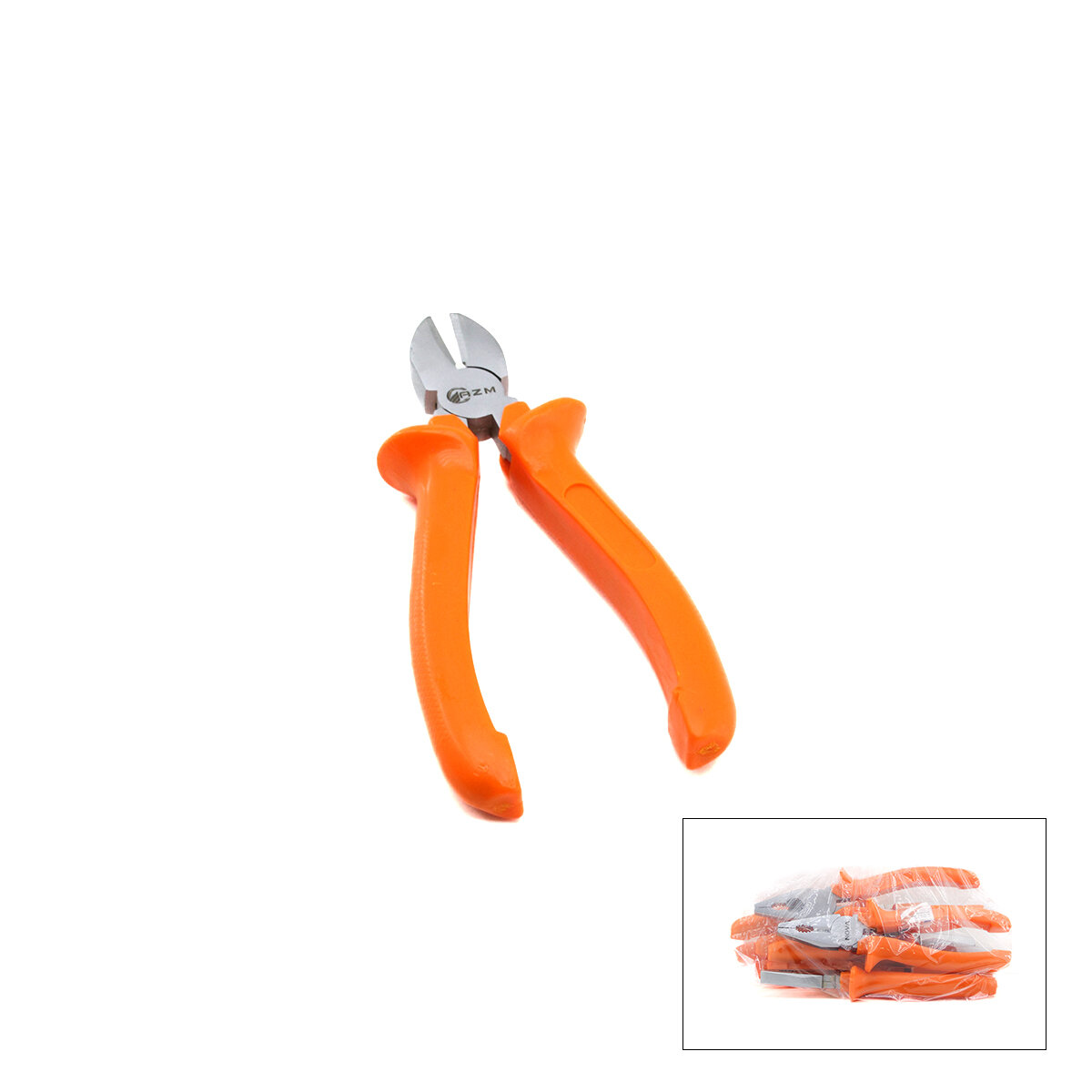 AZM ( 6" ) ( YAN KESKİ ) ( TURUNCU ) SAPLI ( Cr-V ) ( 160MM )*6X25