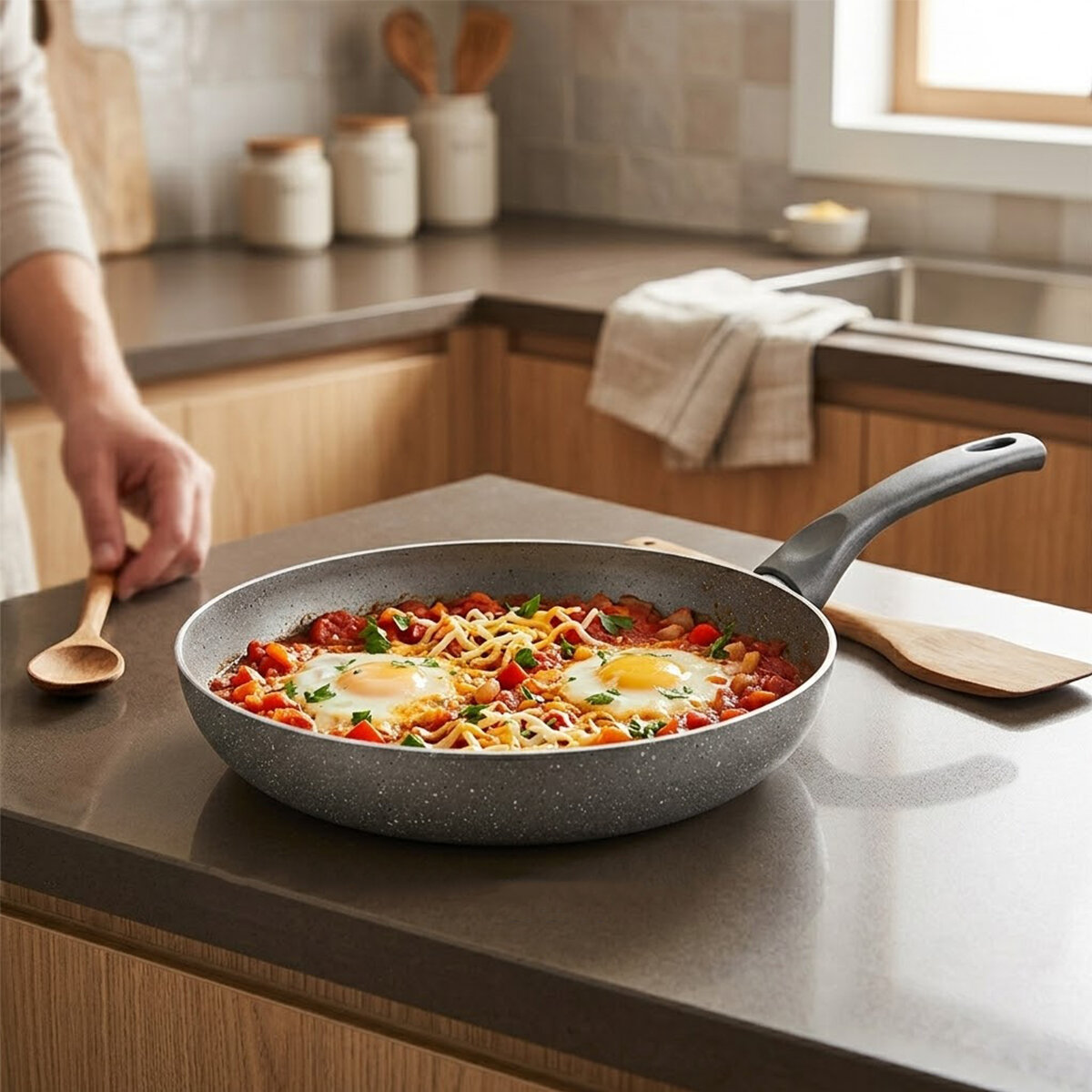 PAPİLLA FRED ( FRYİNG PAN ) ( 24 CM ) ( MAXİ ) ( GRANİT TAVA ) ( GRİ KIRÇILLI ) ( TEK SAPLI ) ( BRKT-705694 )*6=K PAPİLLA FRED ( FRYİNG PAN ) ( 24 CM ) ( MAXİ ) ( GRANİT TAVA ) ( GRİ KIRÇILLI ) ( TEK SAPLI ) ( BRKT-705694 )*6=K