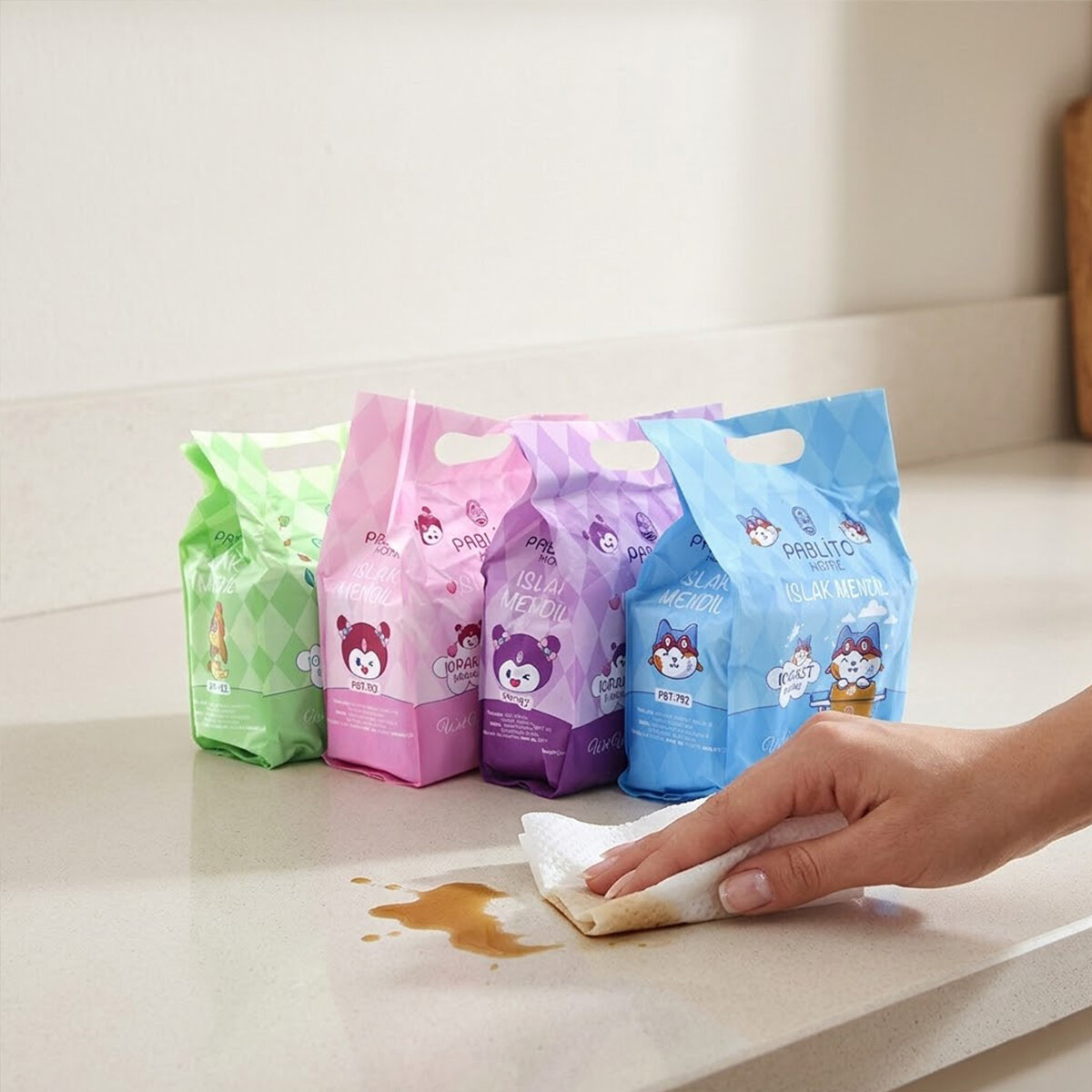 PABLITO PBT-792 ( 10 PCS ) MİNİ & CEP ISLAK MENDİL*24=K