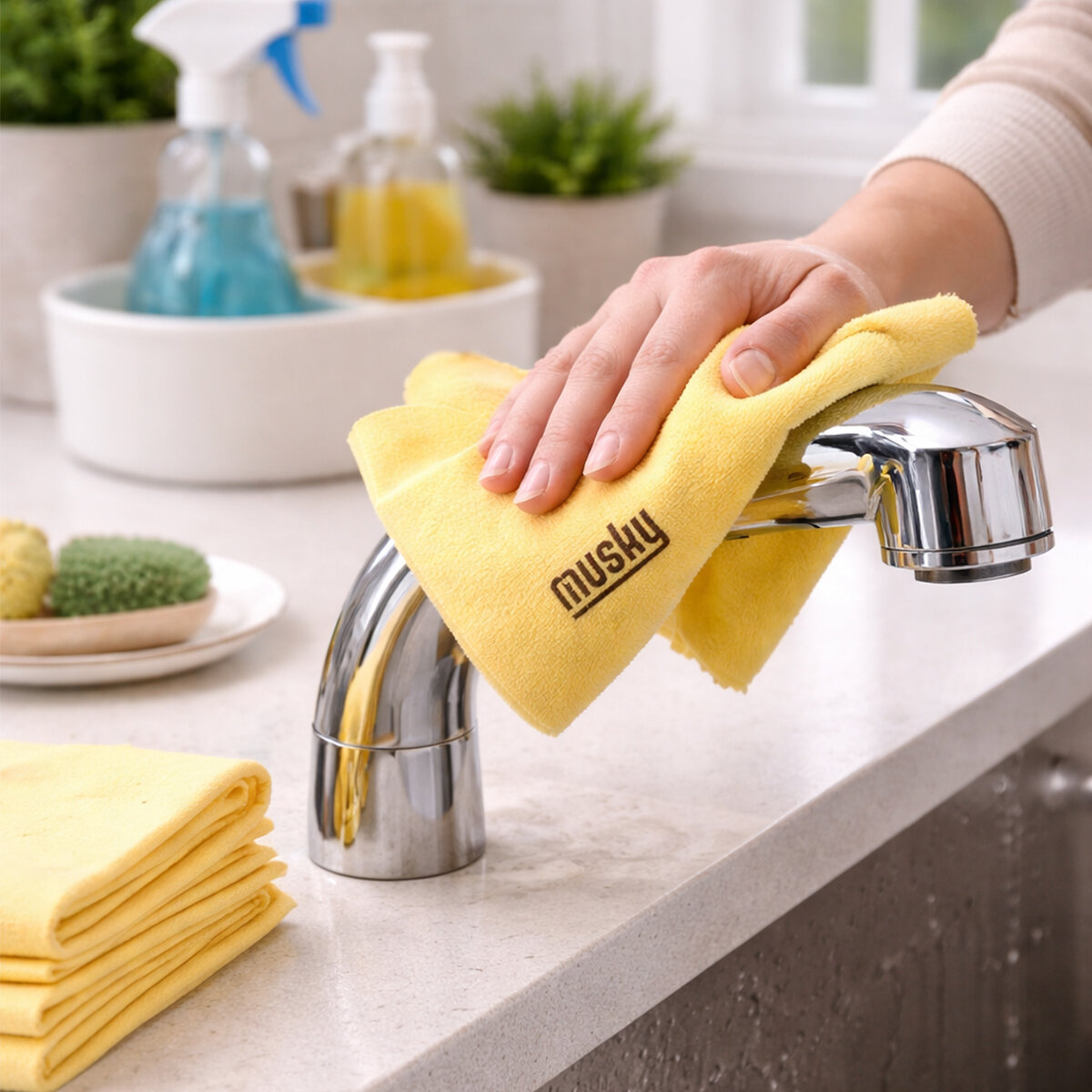 MUSKY ( GÜDERİ ) ( YIKAMA & KURULAMA ) BEZİ ( 50X70CM ) ( CAM - MUTFAK - ARABA - BANYO )*200