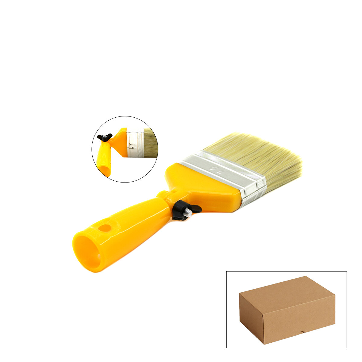 GÜNSAN ( -040 030 ) ( NO-3 ) ( 70MM ) ( UZMAN ) ( SARI SAPLI = AYARLI ) ( ROBOT ) BOYA FIRÇASI*12X5