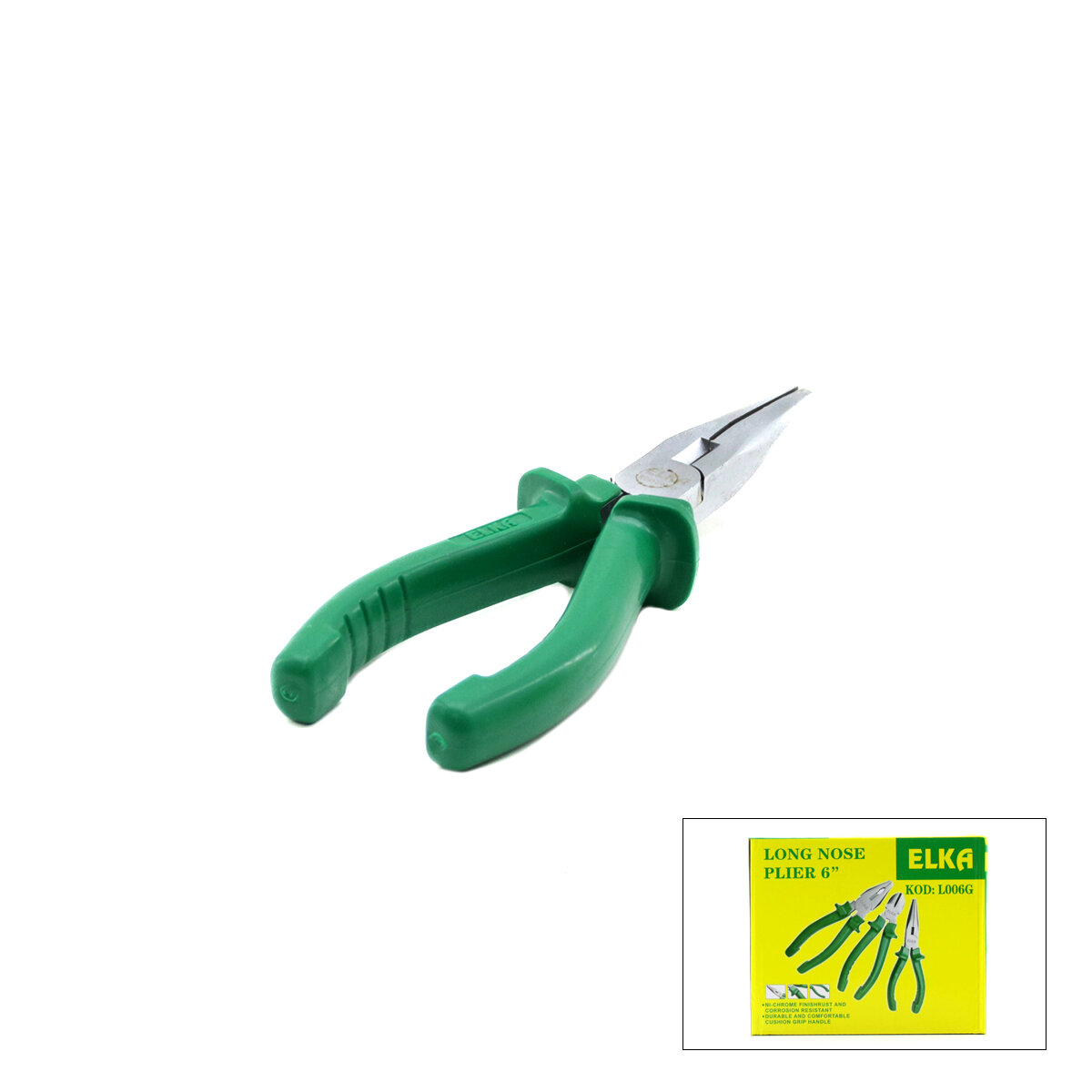 ELKA KOD-L006G ( 6'' ) ( KARGA BURNU ) ( YEŞİL ) SAPLI ( 160MM )*12X10