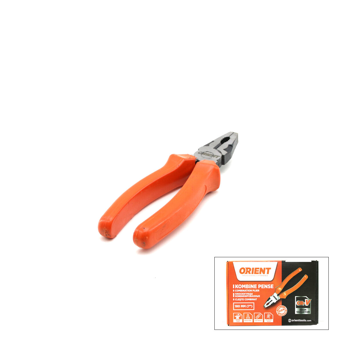 ORIENT OSP7T PROFESYONEL  ( 7" & 180MM ) KOMBİNE PENSE ( TUTUNCU SAPLI )( RAF ASKI APARATLI )*6X12