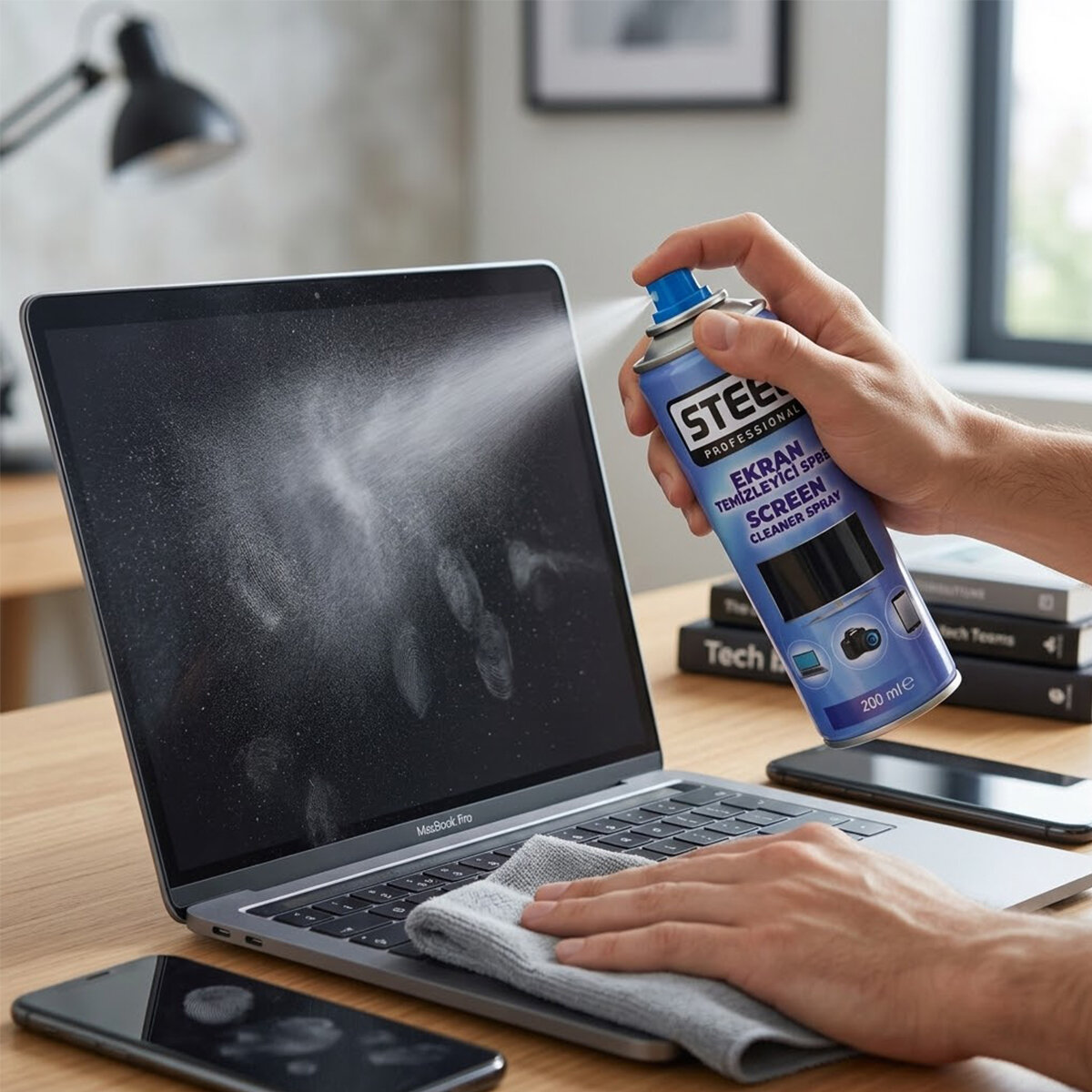 STEEL CK-3278 EKRAN TEMİZLEYİCİ SPREY ( 200ML )*30