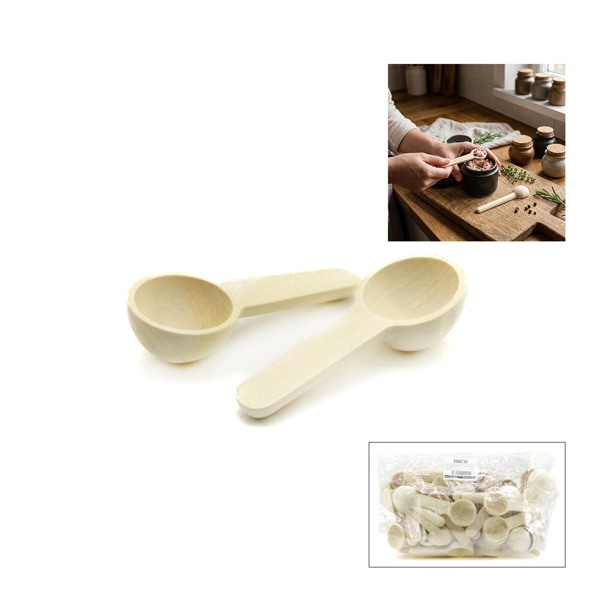 İBİCO İ22-405 ( 4CM ) ( AHŞAP BAMBU ) KÜREK BAHARAT ( KAŞIK & KÜREK )*50X30