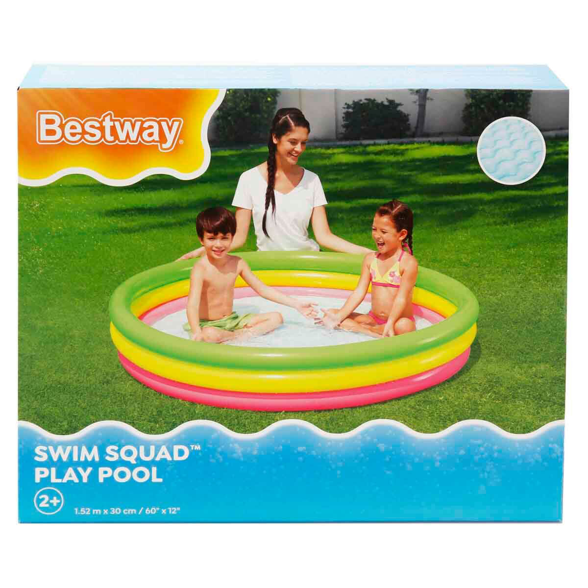 BESTWAY-51103 ( 3 HALKA ) ( 211LT ) YUVARLAK ÇOCUK ŞİŞME HAVUZ ( 1.52X30CM ) ( 2+YAŞ )*6=K