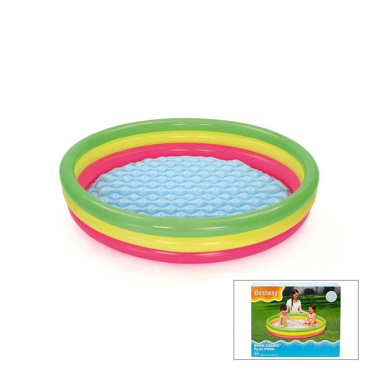 BESTWAY-51103 ( 3 HALKA ) ( 211LT ) YUVARLAK ÇOCUK ŞİŞME HAVUZ ( 1.52X30CM ) ( 2+YAŞ )*6=K