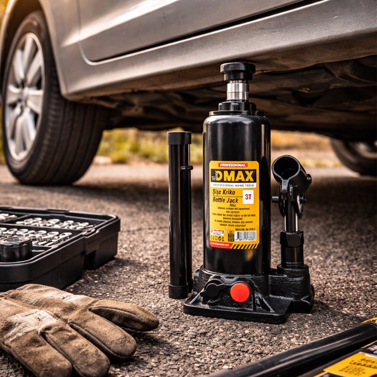 DMAX DMX-4100 ( 3 TON  & ŞİŞE ) HİDROLİK KRİKO ( TABAN 115X137 )*8