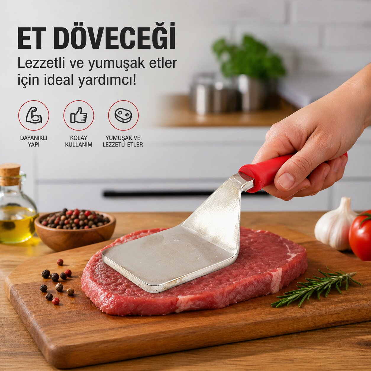 KILIÇ ( PLASTİK SAPLI &  METAL ) NO-4 ET DÖVECEĞİ*50