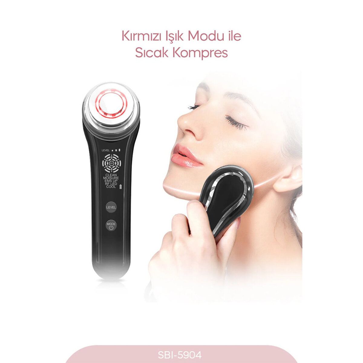 SİNBO SBI-5904 RADYO FREKANSLI ( YÜZ & BOYUN ) KIRIŞIKLIK GİDERİCİ ( 5 FARKLI MOD ) ( EMS TEKNOLOJİ )*32