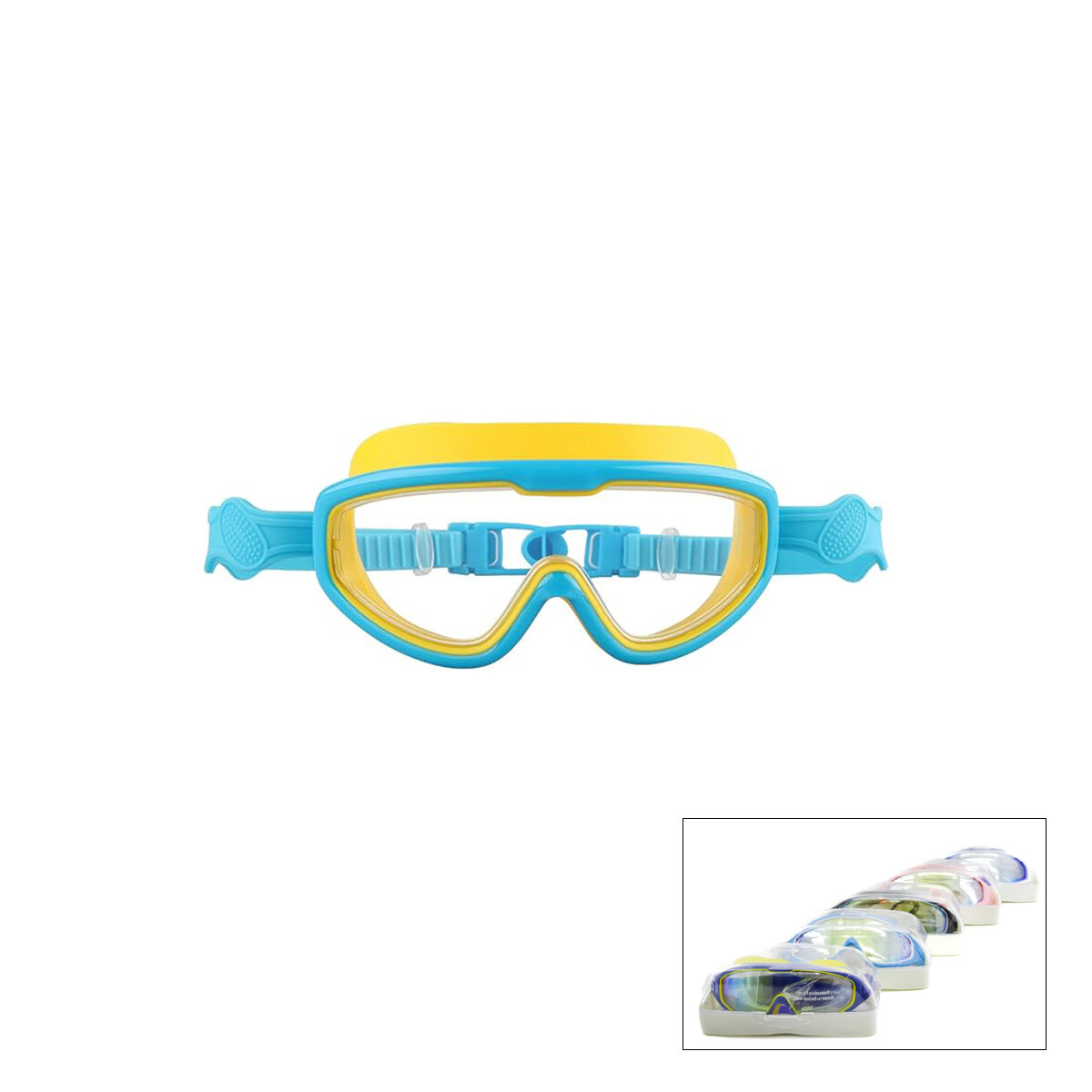 BESTWAY MC-360 ( KUTULU ) ( SİLİKON & RENKLİ CAM ) YÜZÜCÜ DENİZ & HAVUZ GÖZLÜK ( KULAK TIKAÇ )*12X2