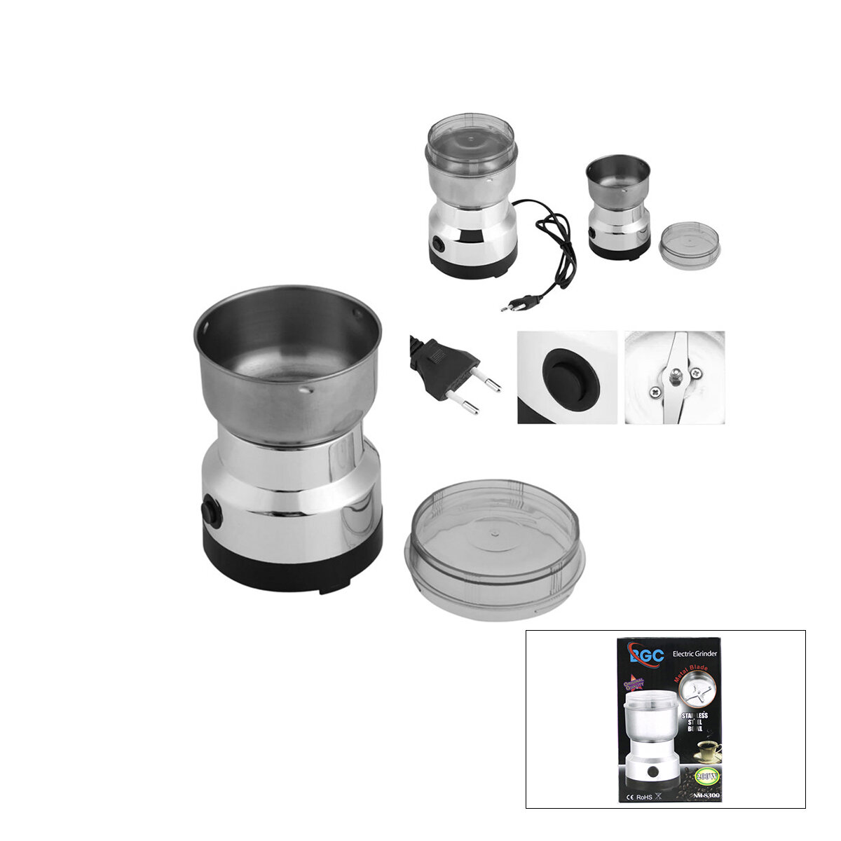 BGC NM-8300 ELECTRİC GRİNDER LÜX PRATİK ( ELEKTRİKLİ ) ÇELİK ÖĞÜTÜCÜ ( 200W ) ( 50GR )*36