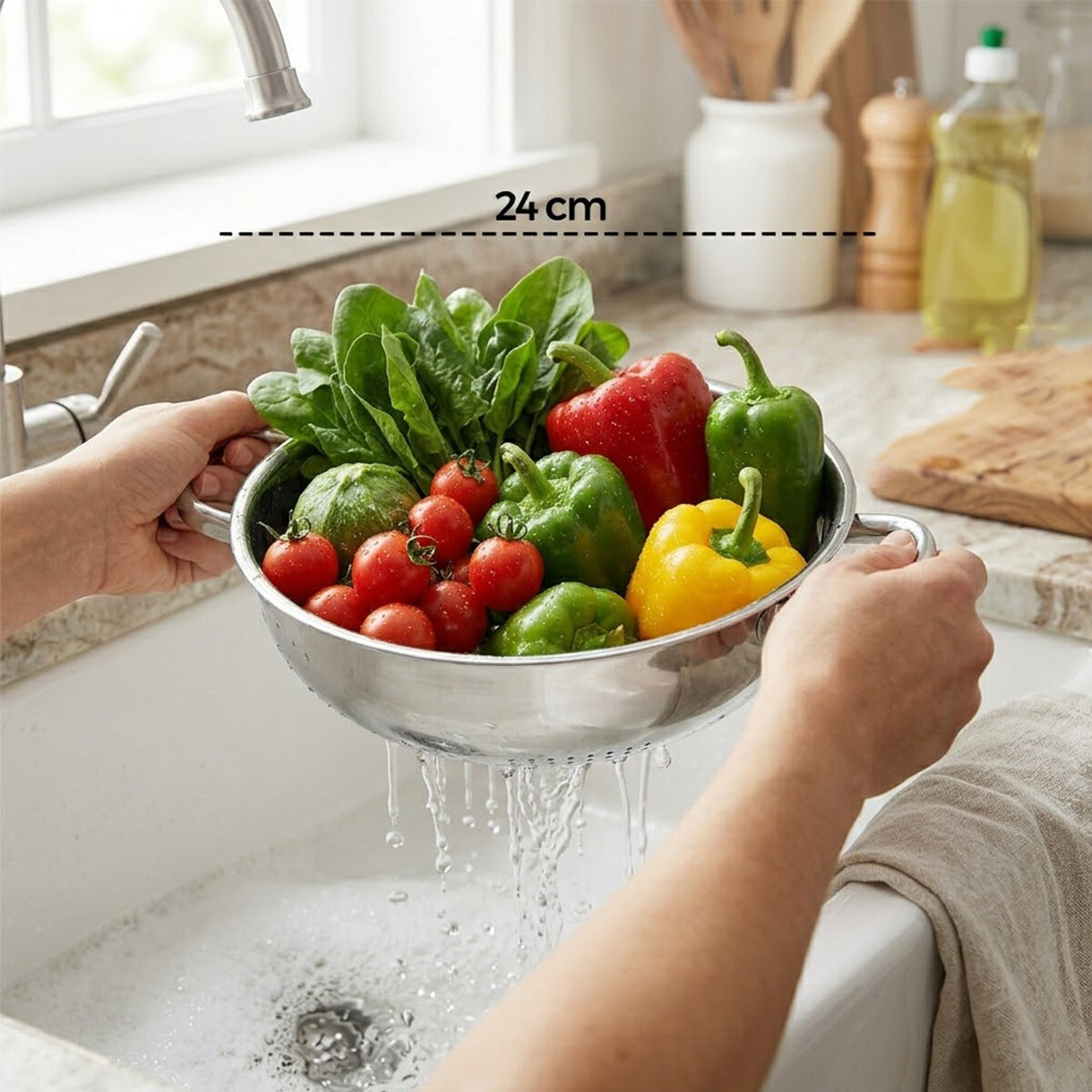 GÜNEŞ ( NO-0 ) ( 24CM ) ( BASIK ) SÜZEK METAL SÜZGEÇ ( KULPLU )*130 GÜNEŞ ( NO-0 ) ( 24CM ) ( BASIK ) SÜZEK METAL SÜZGEÇ ( KULPLU )*130