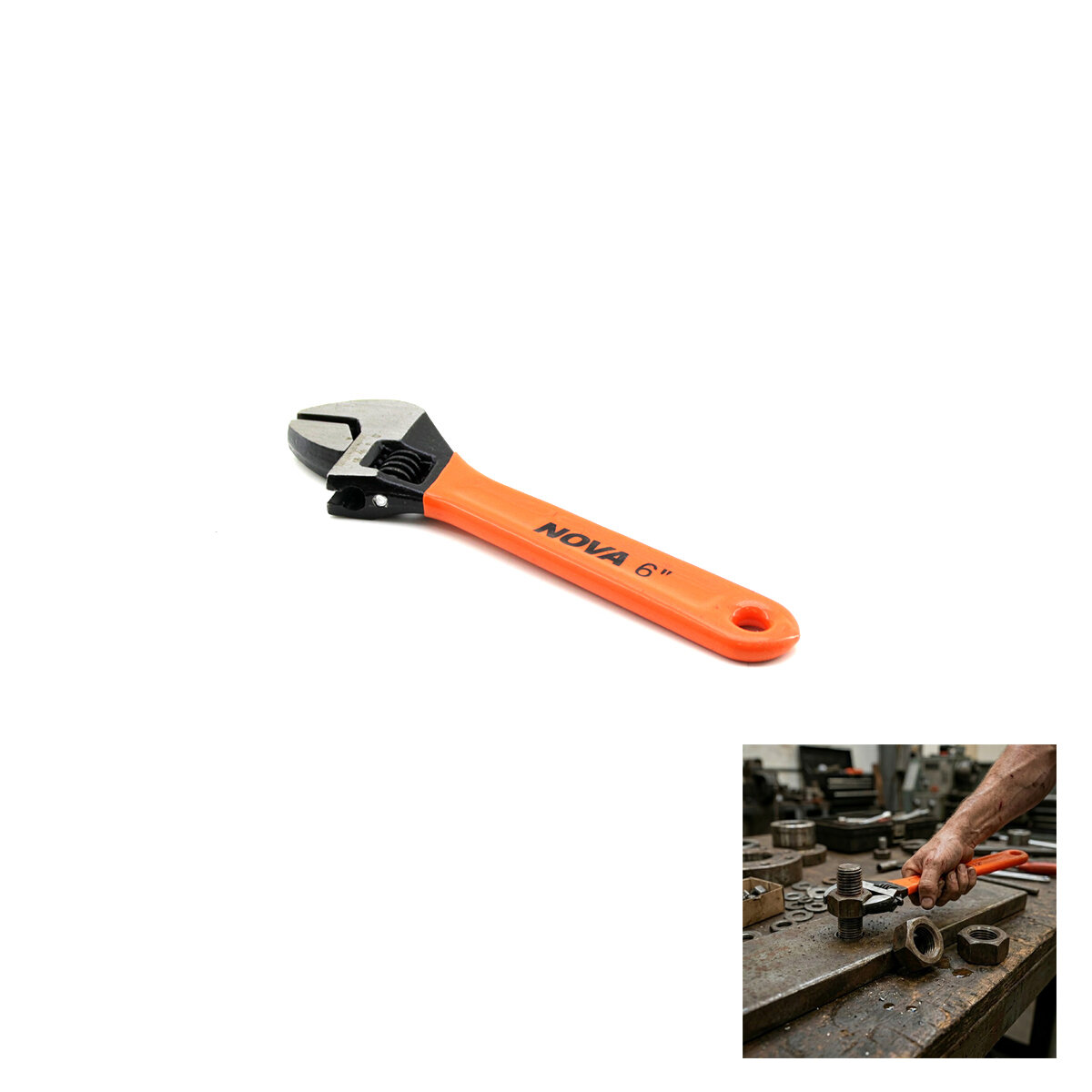 NOVA ELC-6 ŞAHİN TOOLS ( 6" ) (150X19) KURBAĞACIK ANAHTAR*120
