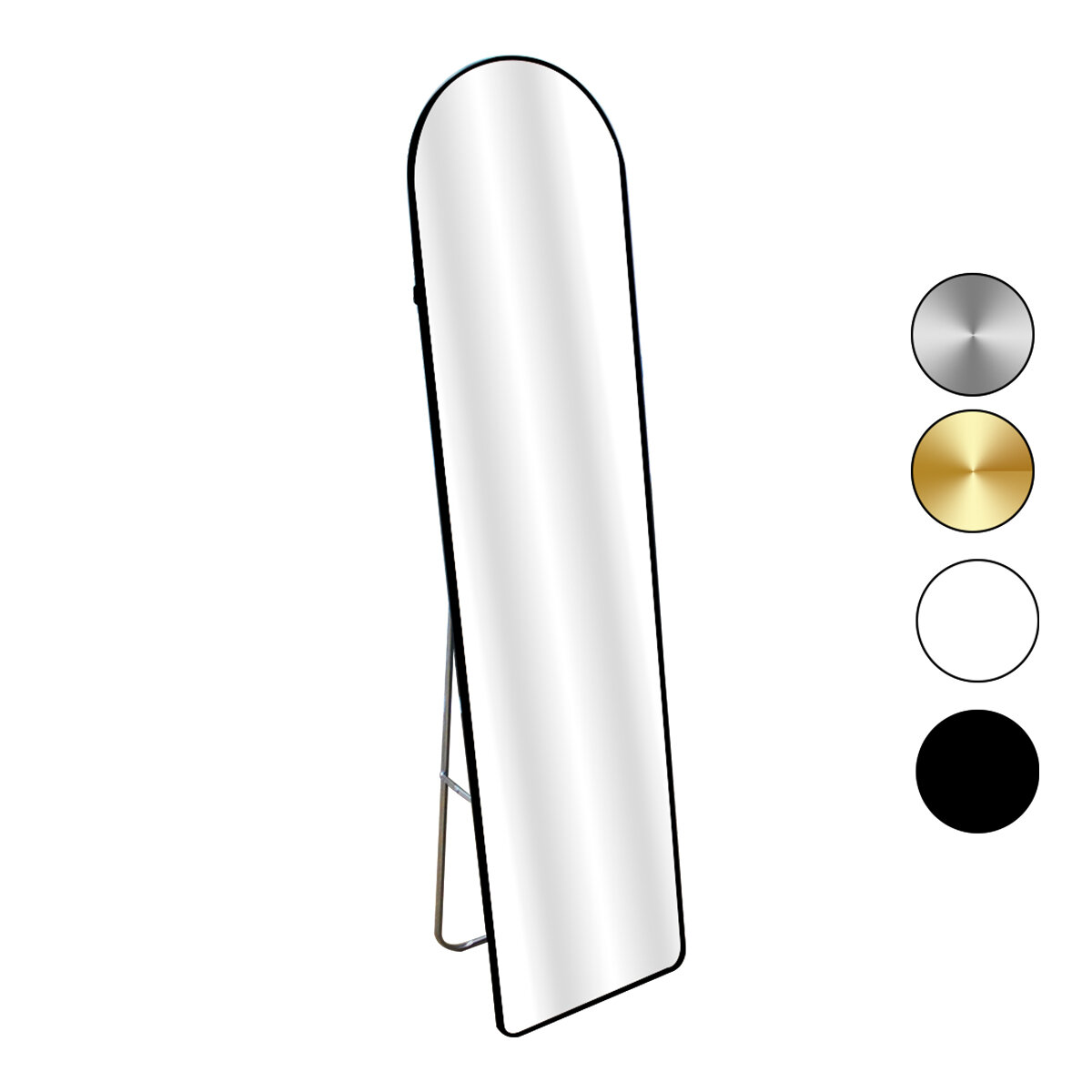 İBİCO İ15-064 ( OVAL=ÜST KENAR ) ( BOY ) AYNASI ( MİX RENKLİ ) ( 2İN1 KULLANIM= AYAKLI (AÇ-KAPA) & DUVARA MONTE ) ( 36X146CM )*6=K