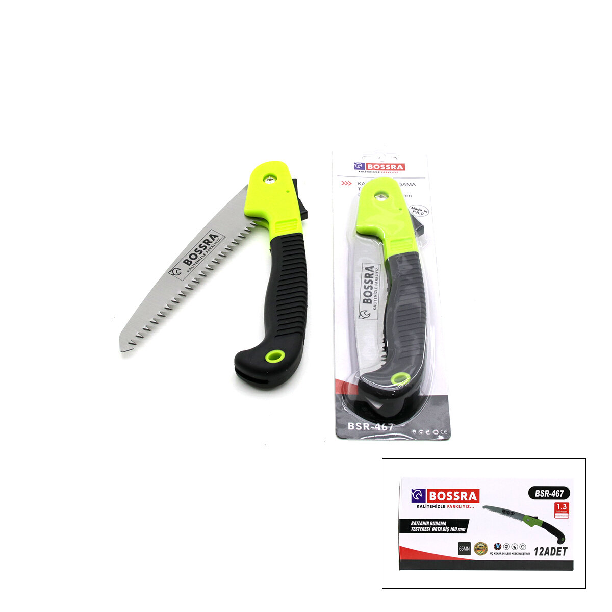 BOSSRA BSR-467 ( KATLANIR ) ( KURT DİŞİ ) BUDAMA TESTERESİ ( KİLİTLİ )*12X6