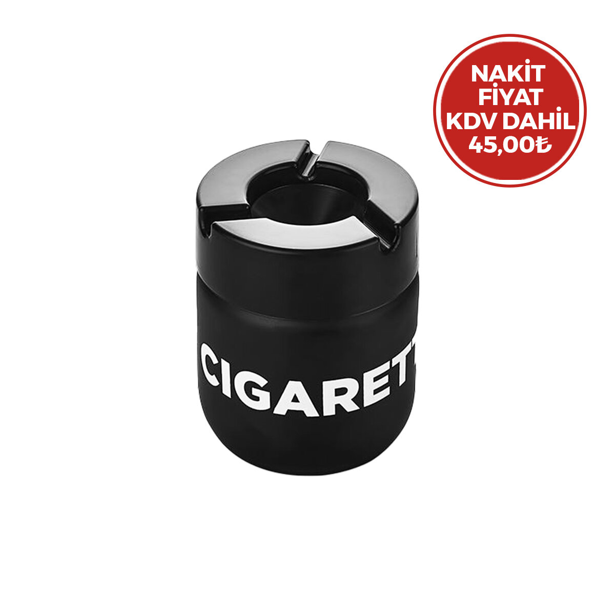 QLUX C-00513 CIGARETTE ( SİYAH ) CAM KÜLLÜK ( 425CC )*24X1