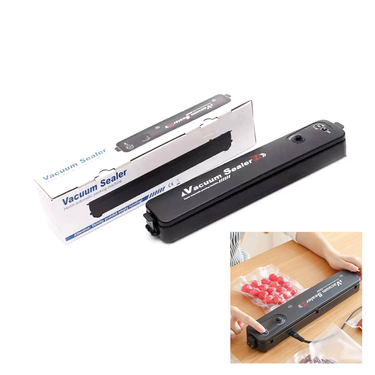 PLT POWER DZ-280B VACUUM SEALER (ELEKTRİKLİ) VAKUMLU PAKETLEME MAKİNESİ (70W) (12PCS POŞET=16.5X24.5CM)*30