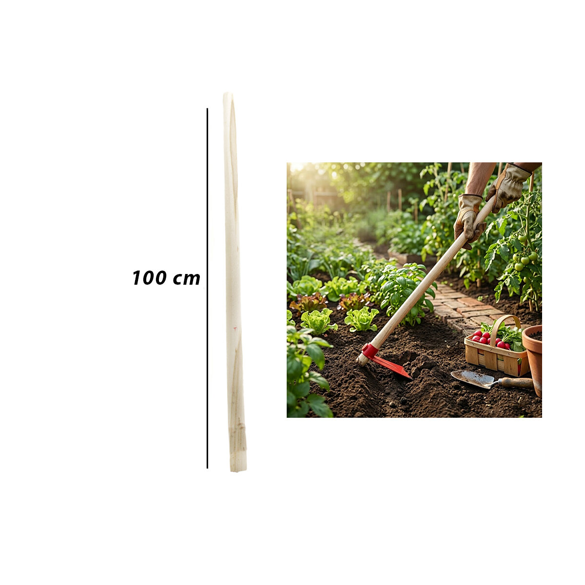 KRT-1127 ÇS-0090 AHŞAP ÇAPA SAPI 100CM*1