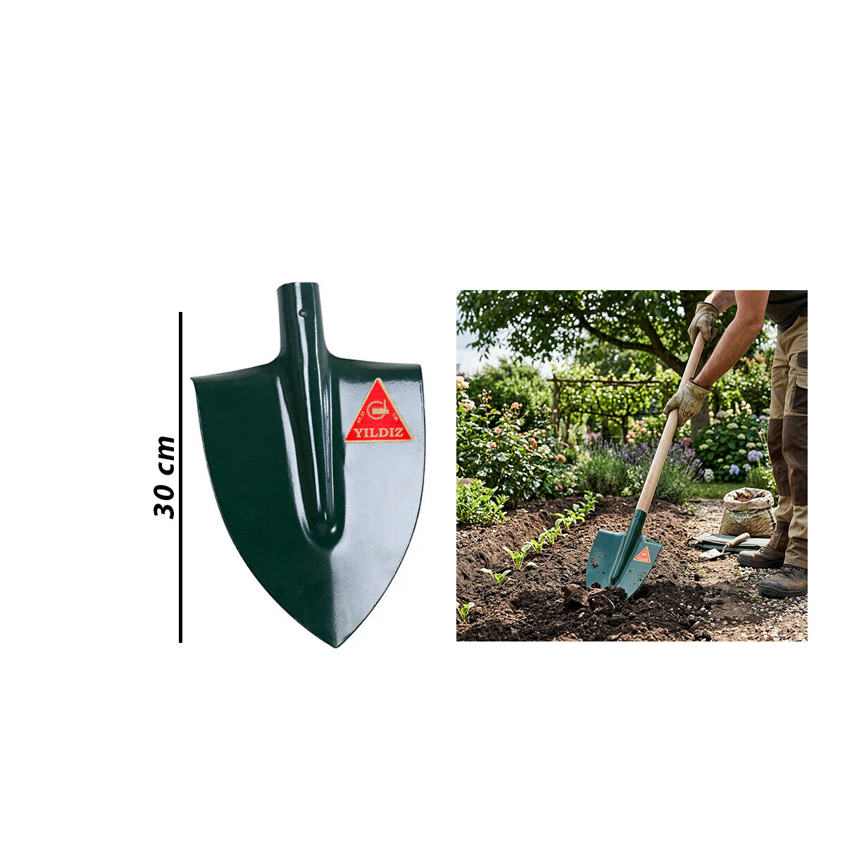 YILDIZ K-4002 BEL KÜREĞİ ( ÇELİK & DEMİR ) ( 24X30CM )*1