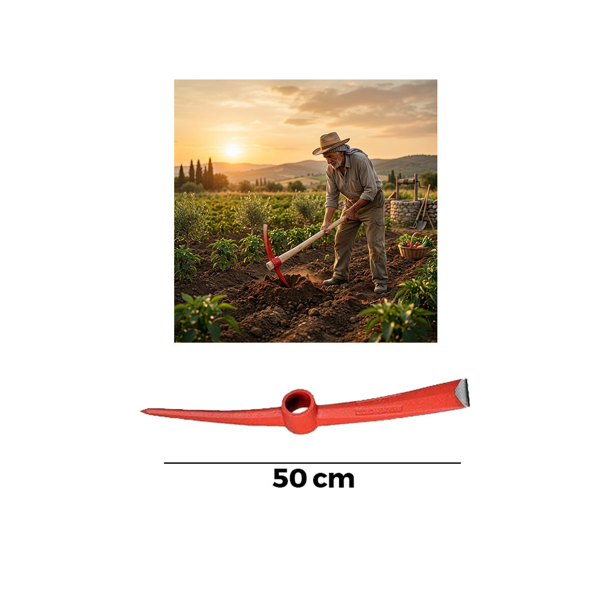 SAİT DEMİRCİ KZ-2000 KAZMA ( ÇELİK ) ( 50CM )*1