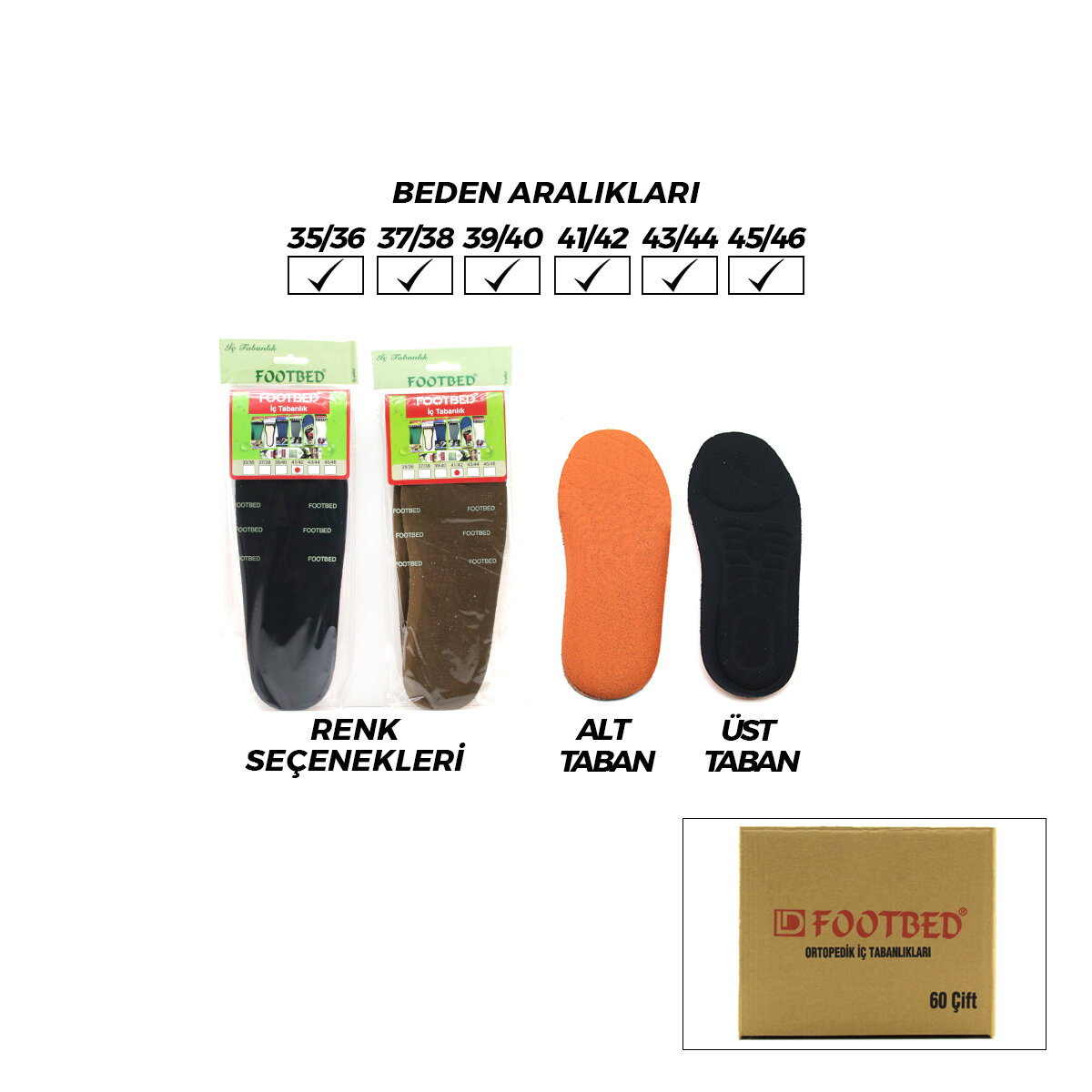 FOOTBED ( NO 39/40 ) ( ORTAPEDİK ) AYAKKABI KEÇESİ ( KONFORLU & KLİMALI ) (TEKSTİL İÇ ASTAR & POLİÜRETAN KÖPÜK TABAN)*60=K
