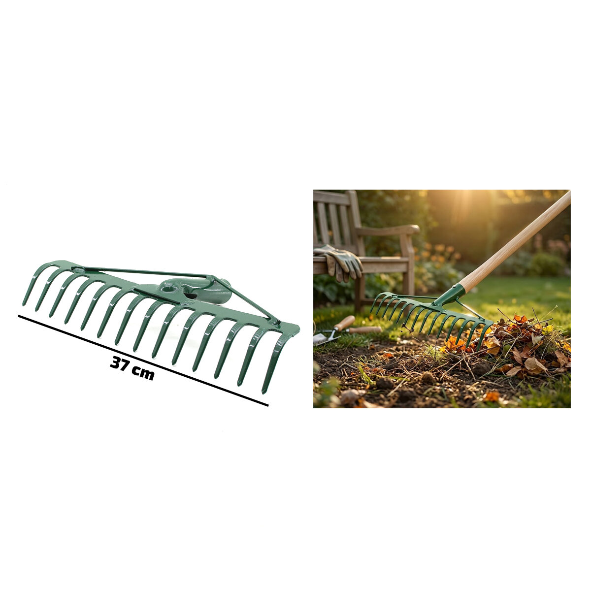 SAİT DEMİRCİ TT-0014 ( 14 DİŞLİ ) METAL TIRMIK  ( TAKVİYELİ ) ( 37CM )*12X1